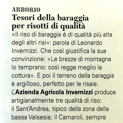 Bell'Italia Novembre 2017 - L'Articolo in cui si parla dell'Azienda Agricola Invernizzi